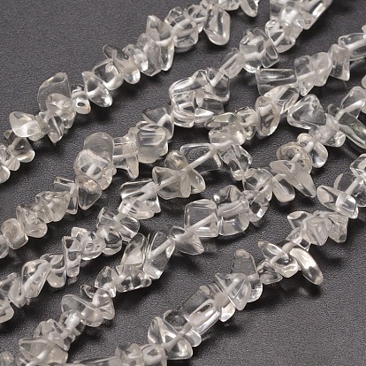 Glass Chip Bead Strands, 5~8x5~8mm, Hole: 1mm, about 31.5 inch
