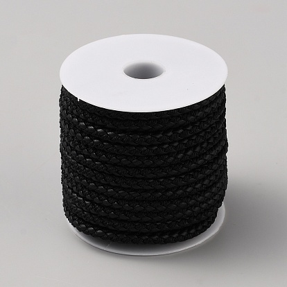 10 круглый плетеный шнур из искусственной кожи, для аксессуаров для изготовления ожерелий и браслетов