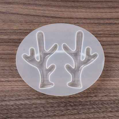 DIY Christmas Antler Decoration Accessories Silicone Molds, for Hair Accessories Resin Craft Making