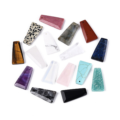 Драгоценный камень подвески, граненые трапециевидные подвески