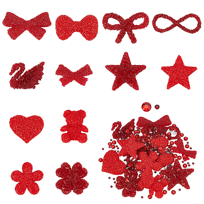 224 шт. 14 стили смоляные стразы, пришиваемые/приклеиваемые на ткань, имитация конфеты в стиле еды