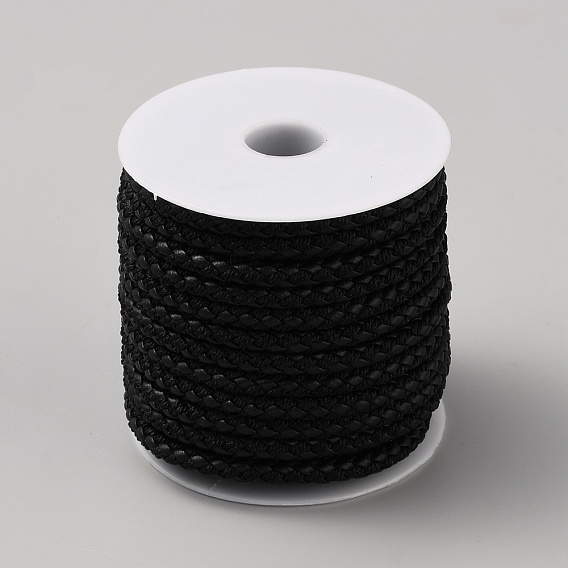 10 круглый плетеный шнур из искусственной кожи, для аксессуаров для изготовления ожерелий и браслетов