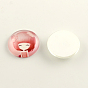 Little Girl Pattern Flatback Half Round Glass Dome Cabochons, for DIY Projects