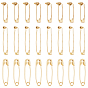 24Pcs 3 Styles Grade AAA Brass Brooch Findings and Brass Safety Pins
