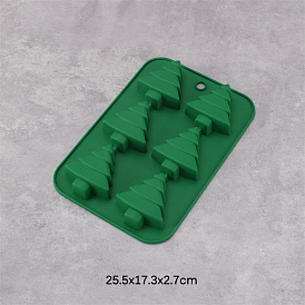 Christmas Theme Food Grade Silicone Molds, Cake Pan Molds for Baking, Biscuit, Chocolate, Soap Molds, Christmas Tree