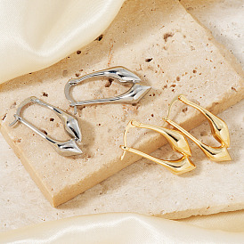 Elegant and Versatile Brass Teardrop Hoop Earrings for Western Fashionistas