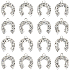 40подвески со стразами из сплава, подвески в виде подковы