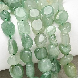 Естественный зеленый авантюрин бисер нитей, самородки, упавший камень