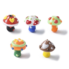 Ручной работы Lampwork неровный бисер, гриб