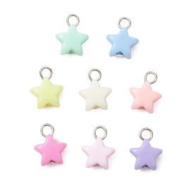 Непрозрачные акриловые подвески, звезды прелести