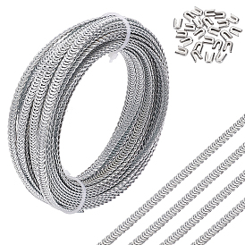 10 yards de baleines de corset en spirale en acier galvanisé, bâtons de modelage, avec 24 pièces 304 pointes de désossage en spirale en acier inoxydable
