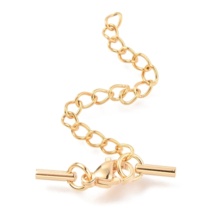 304 удлинитель бордюрной цепи из нержавеющей стали, с концами шнура и защелками лобстера