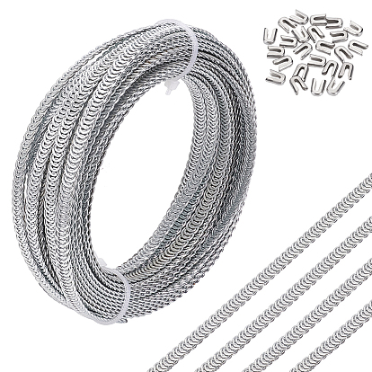 10 yards de baleines de corset en spirale en acier galvanisé, bâtons de modelage, avec 24 pièces 304 pointes de désossage en spirale en acier inoxydable