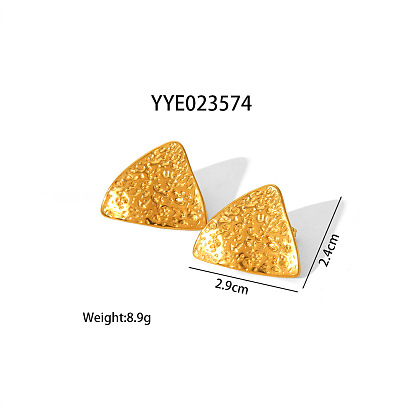 304 серьги-гвоздики из нержавеющей стали для женщин, треугольные