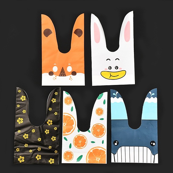 Plastic Candy Bags, Rabbit Ear Bags, Gift Bags, Two-Side Printed