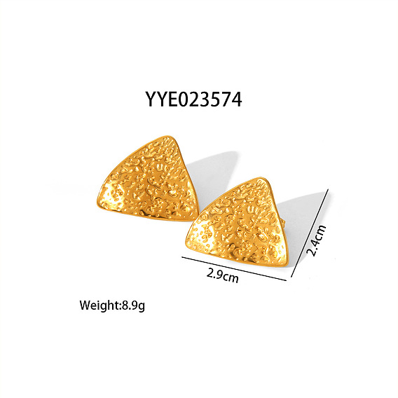 304 серьги-гвоздики из нержавеющей стали для женщин, треугольные