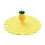 Pineapple Food Grade Silicone Cup Cover Lid, with A Notch, Dust-Proof Lid for Cup