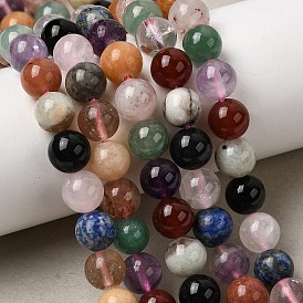 Природных драгоценных камней смешанного бисер нитей, круглые, смешанные окрашенные и неокрашенные