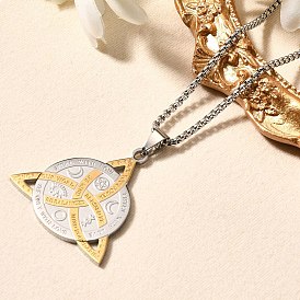 201 подвесные из нержавеющей стали ожерелья, узел викингов трискелион