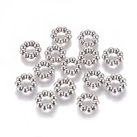Alliage de perles d'entretoise de style tibétain, sans cadmium et sans plomb, donut