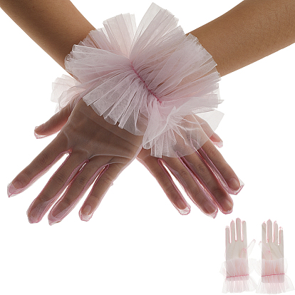 Polyester-Spitzenhandschuhe für die Braut