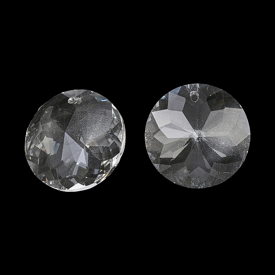 Lustres en verre à suspensions prismatiques, facettes rondes charmes plats