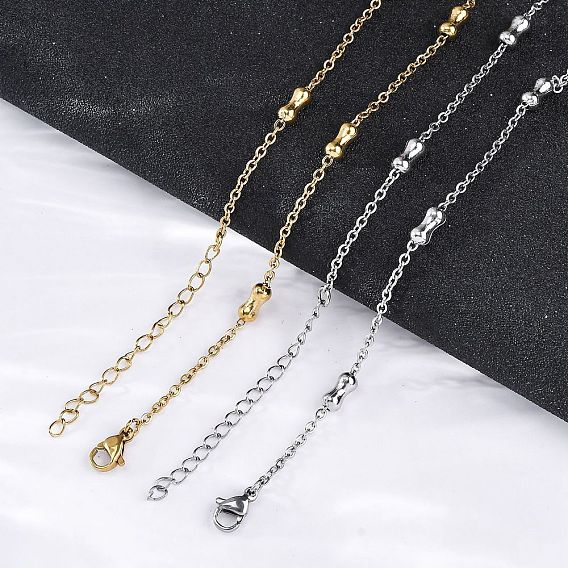 304 ожерелья из костяных цепочек из нержавеющей стали