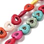 Synthetic Turquoise Dyed Beads Strands, Heart