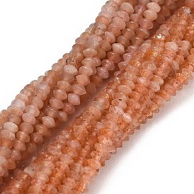 Натуральный Sunstone бисер пряди, двухконусные, граненые
