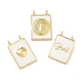 Латунь эмаль подвески, прямоугольные, без свинца и без кадмия, долговечный, стойки покрытие