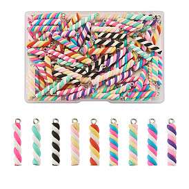 90шт 9 цветные подвески ручной работы из полимерной глины, с платиновым нахождения тон железа, проскурняк