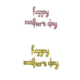 Word Happy Mother's Day Aluminum Film Balloon, for Party Festival Home Decorations