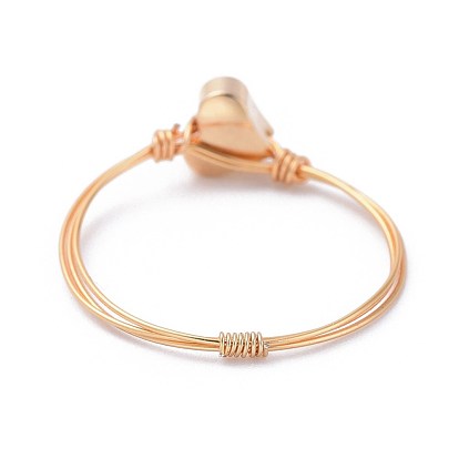 Mixed Shapes Brass Rings, with Eco-Friendly Copper Wire