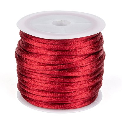 Nylon Rattail Satin Cord, Beading String, for Chinese Knotting, Jewelry Making