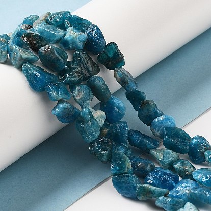 Raw Rough Natural Apatite Beads Strands, Nuggets