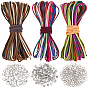 DIY Velvet Cord Bracelets Making Kits, include Alloy Jump Rings, Lobster Clasps and Clamp Ends