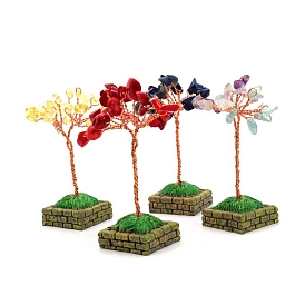 Crystal Flower Garden Crushed Stone Fortune Tree Ornaments Mini Home Creative Office Decoration Crafts Small Ornaments