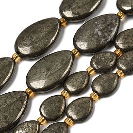 Природного пирита бисер нитей, с бисером, квартира слеза