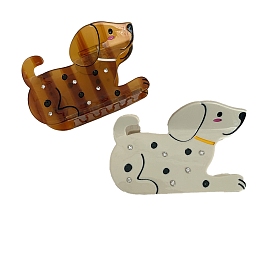 Заколки для волос с когтями из ацетата целлюлозы (смола), собака, заколка для волос для женщин и девочек