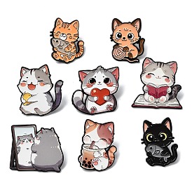 Булавки с кошачьей эмалью, булавки для лацканов из сплава для одежды рюкзака