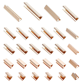 42шт. 6 размер латунная лента обжимные концы, прямоугольные