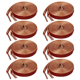 8 пары односторонних бархатных шнурков для обуви, плоский