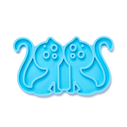 Chat bricolage pendentif moules en silicone, pour création de la boucle d'oreille , moules de résine, pour la résine UV, fabrication de bijoux en résine époxy