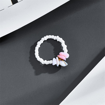 Natural Stone Adjustable Ring for Women - Fashionable and Versatile with Unique Charm