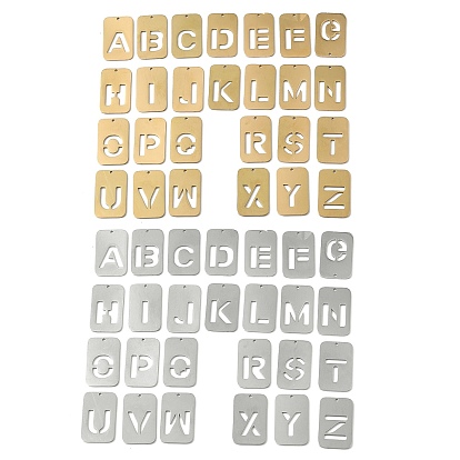 26 шт. 304 подвески из нержавеющей стали, буква аз ~ г очарование