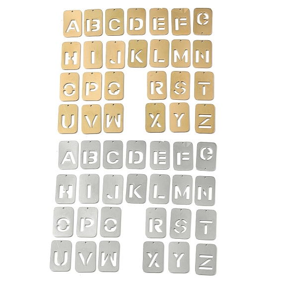 26 шт. 304 подвески из нержавеющей стали, буква аз ~ г очарование