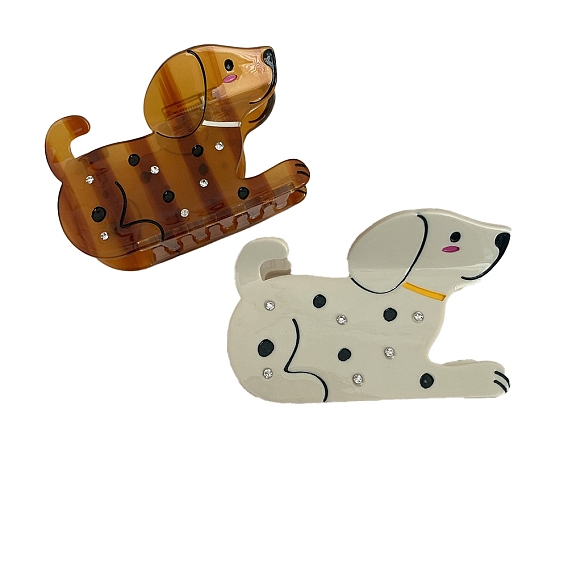 Заколки для волос с когтями из ацетата целлюлозы (смола), собака, заколка для волос для женщин и девочек