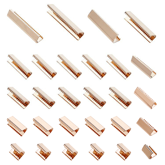 42шт. 6 размер латунная лента обжимные концы, прямоугольные