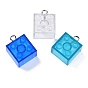 Resin Pendants, with Platinum Iron Loop, Toy Bricks