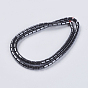 Non-Magnetic Synthetic Hematite Beads, Column, 4x5mm, Hole: 1mm, about 80pcs/strand, 16 inch